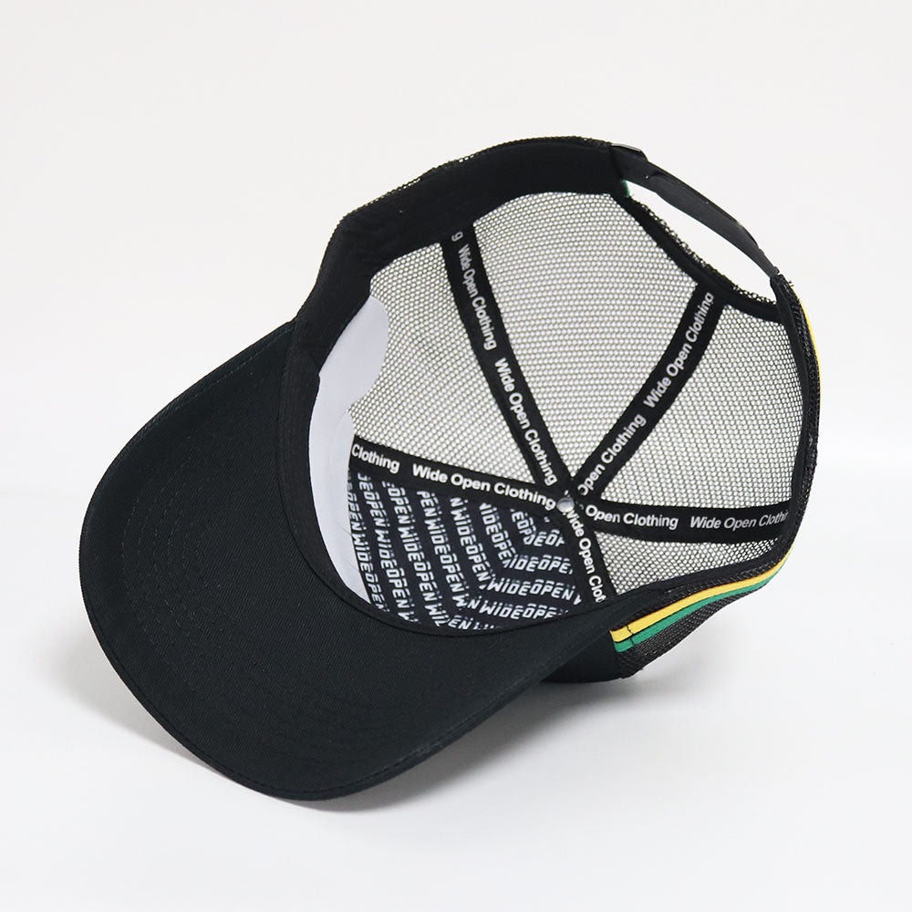 Trucker Cap - Black/Green&Yellow
