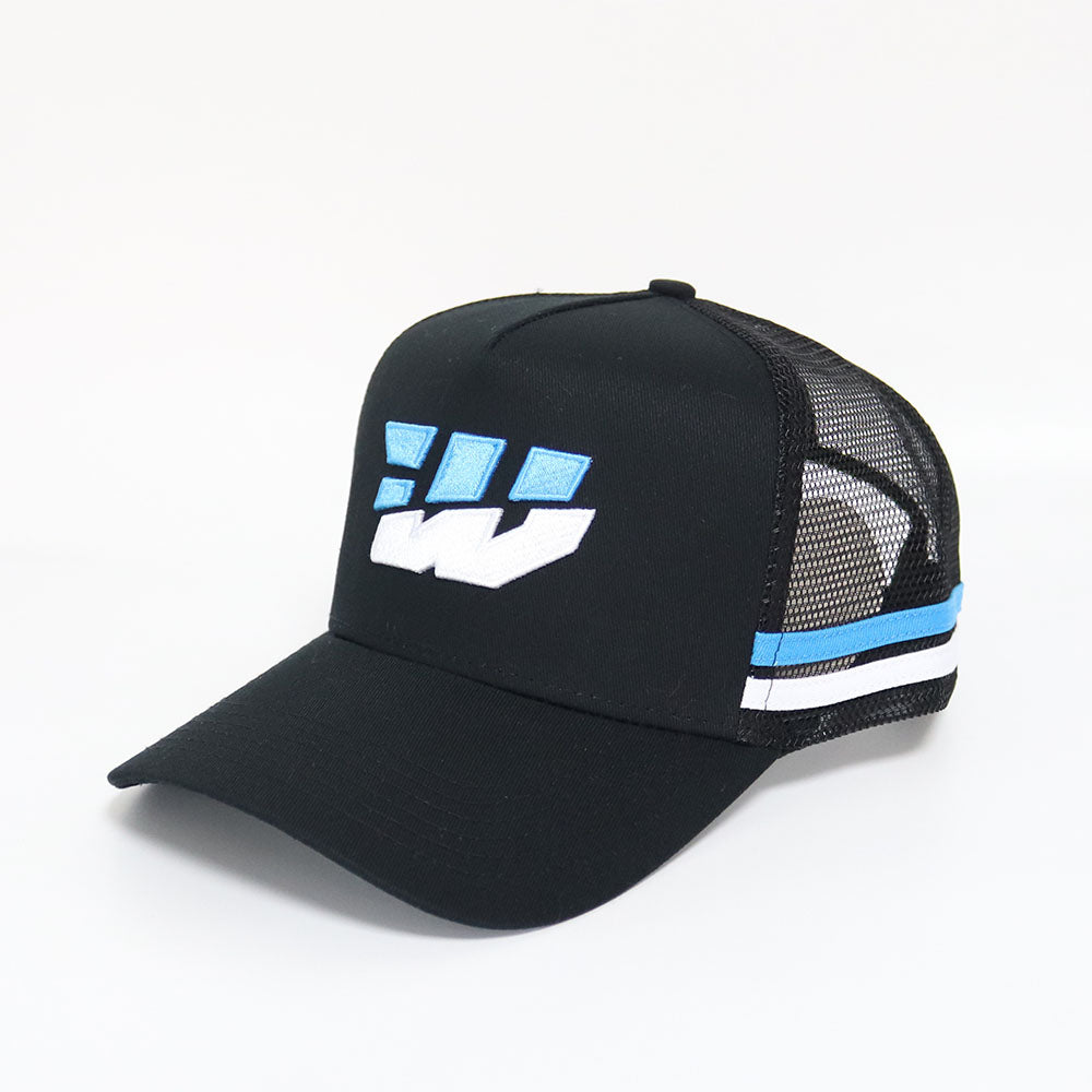 Trucker Cap - Black/Black&Blue