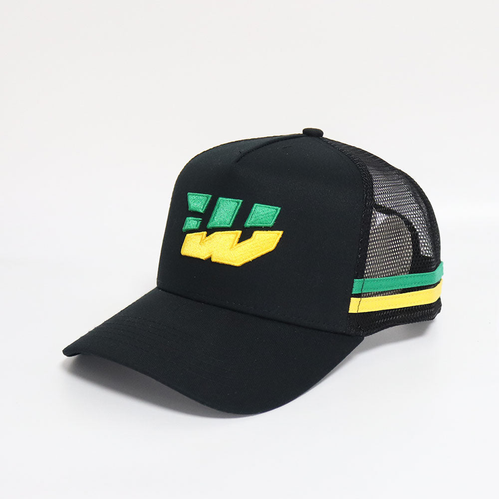 Trucker Cap - Black/Green&Yellow