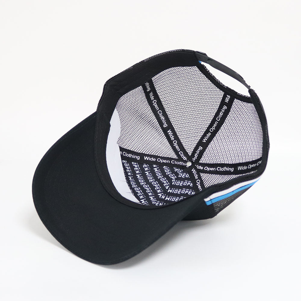 Trucker Cap - Black/Black&Blue