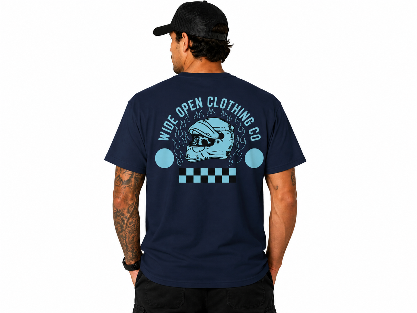 Adults Skull Driver Tee - Navy