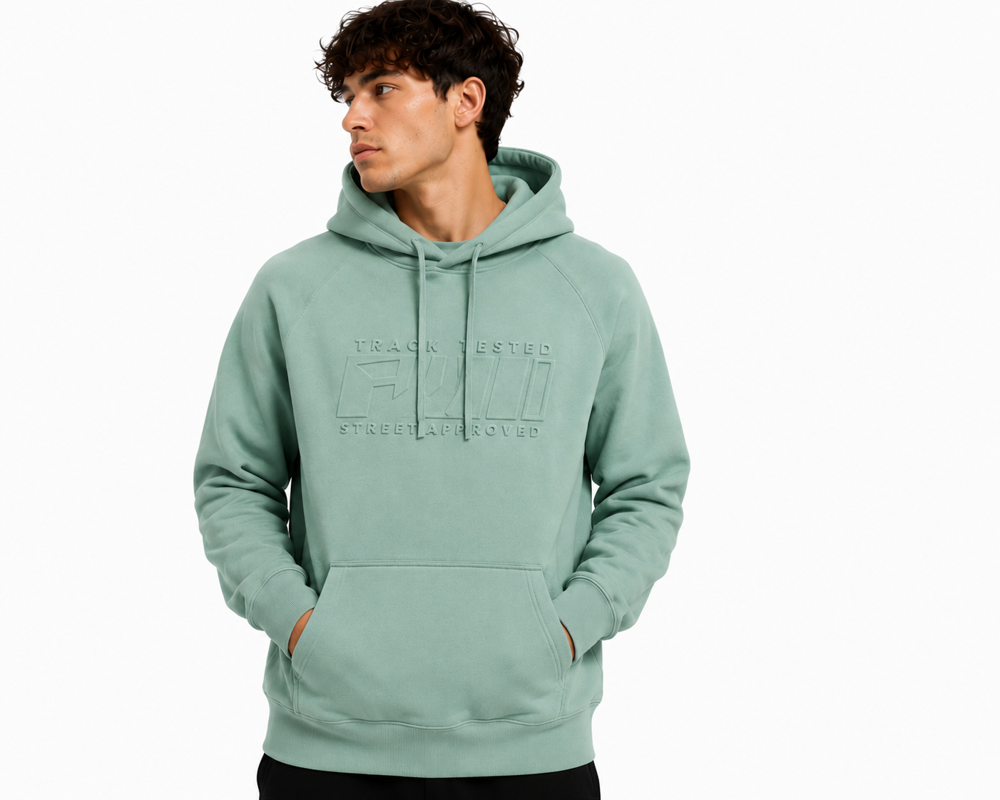 Track Tested Hoodie - Sage Green