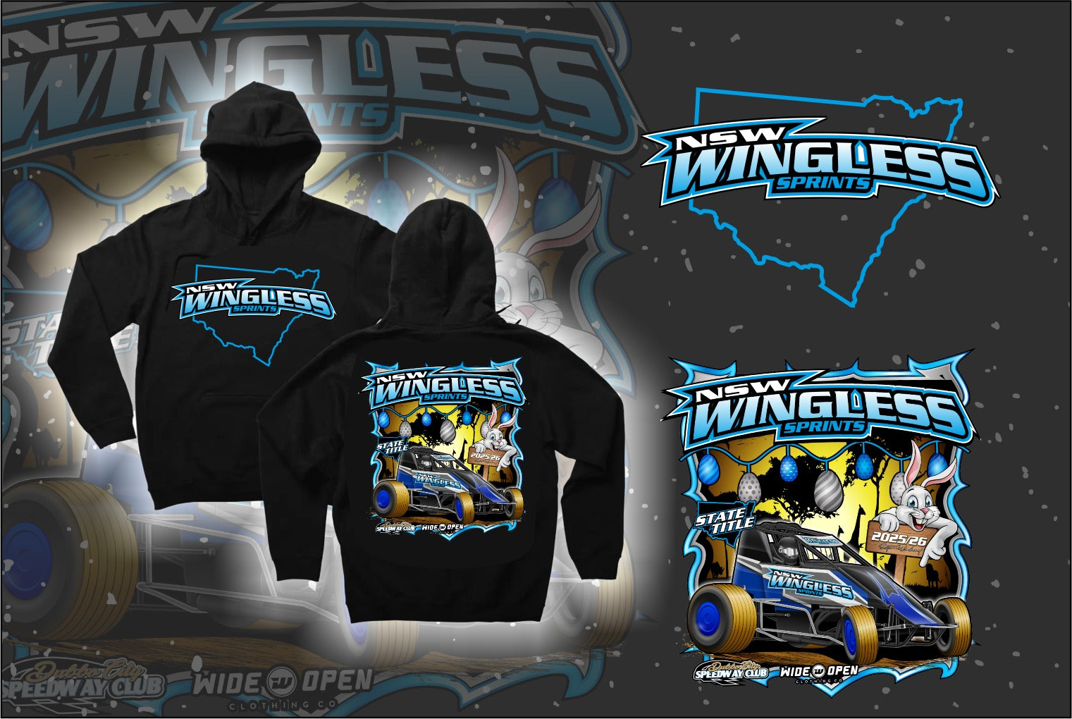 2025 NSW Wingless Title Hoodie - Adults