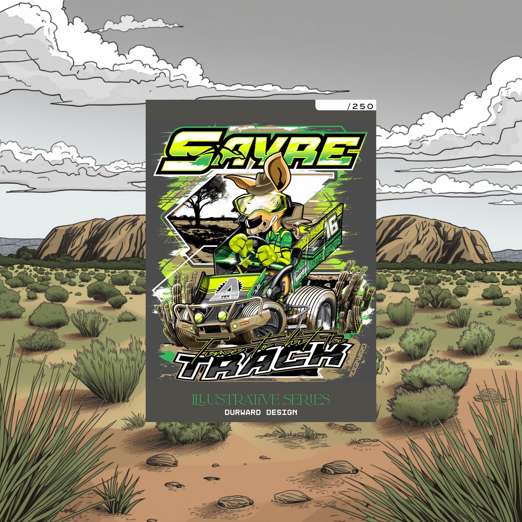 Daniel Sayre “Outback Wheelin” Trading Card – Illustrative Series 🏁