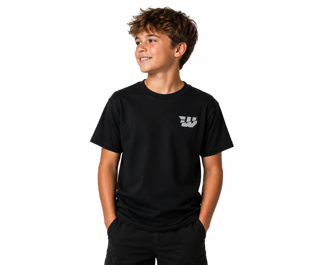 Kids Skull Driver Tee - Black