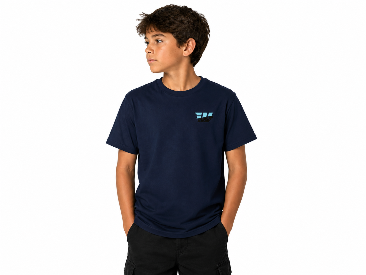 Kids Skull Driver Tee - Navy