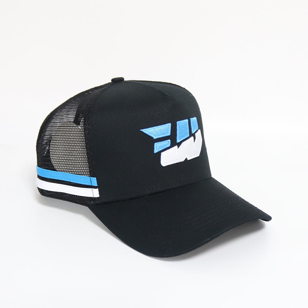 Trucker Cap - Black/Black&Blue